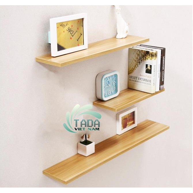 Set 3 kệ treo tường 30-40-50cm Gỗ Lõi Xanh Chống Ẩm+Tặng phụ kiện lắp đặt