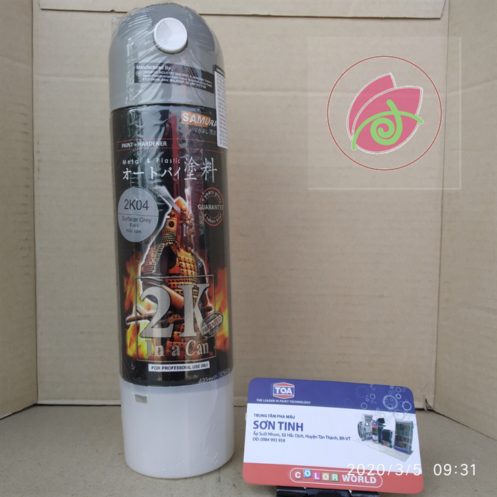 2k04 Sơn lót xám dành cho xe máy Samurai 2k04 cao cấp - bám dính tốt trên mọi bề mặt