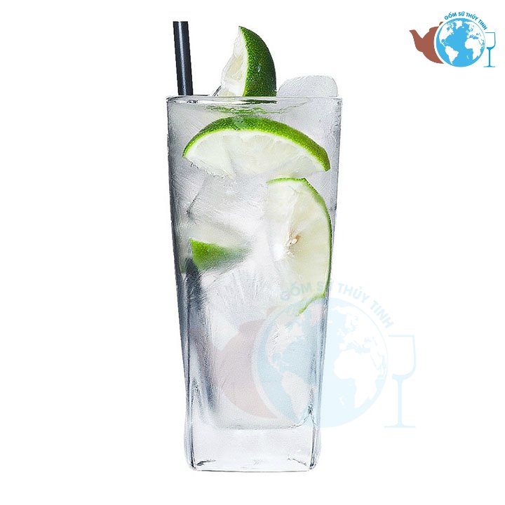 [HCM]Bộ 6 ly thủy tinh uống cafe JS6001-2 6 ly thuỷ tinh VUÔNG CAO trắng cao cấp