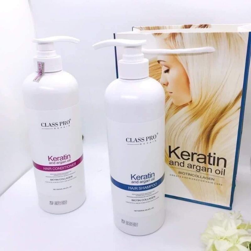 Cặp Dầu Gội Xả Keratin Class Pro