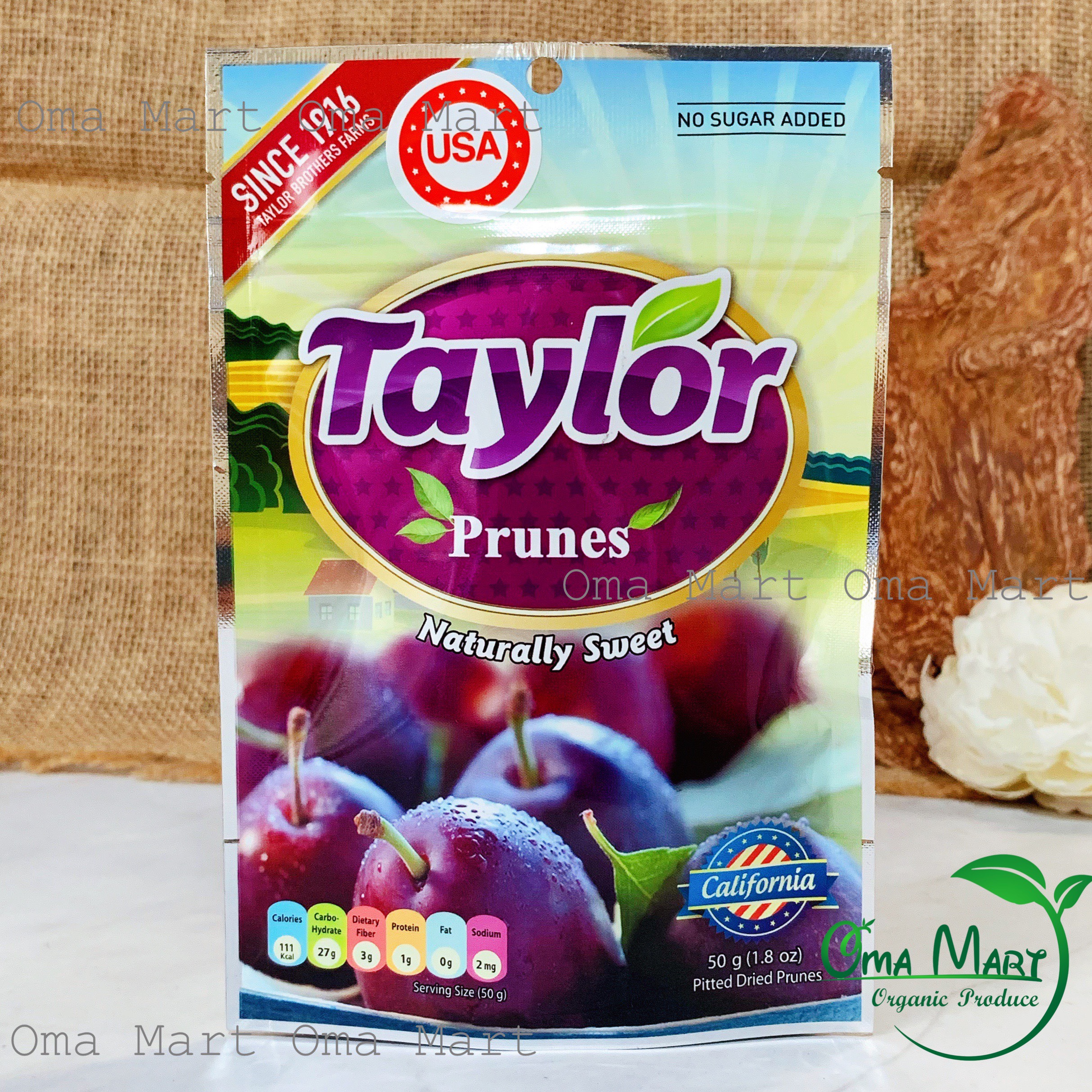 Mận khô tự nhiên Taylor (Không đường) 50g