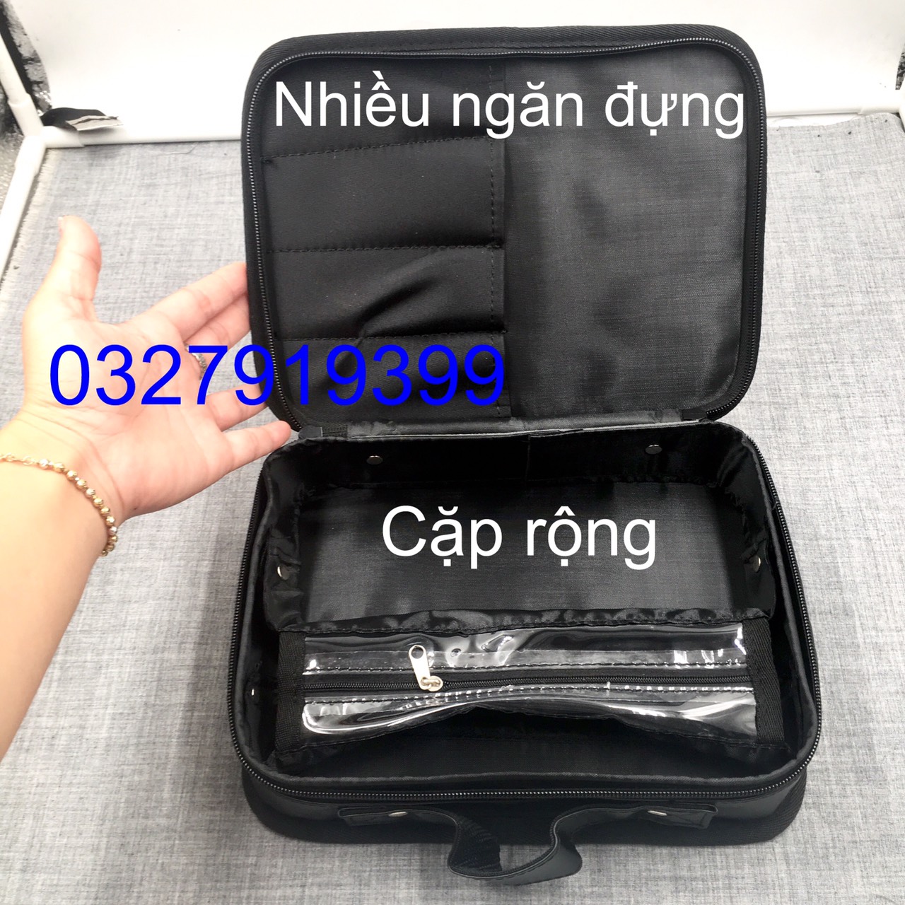 Tonyguy Barber Tool Bag A092 Large Size 34X25Cm with Simili Leather Strap Convenient for Barbers