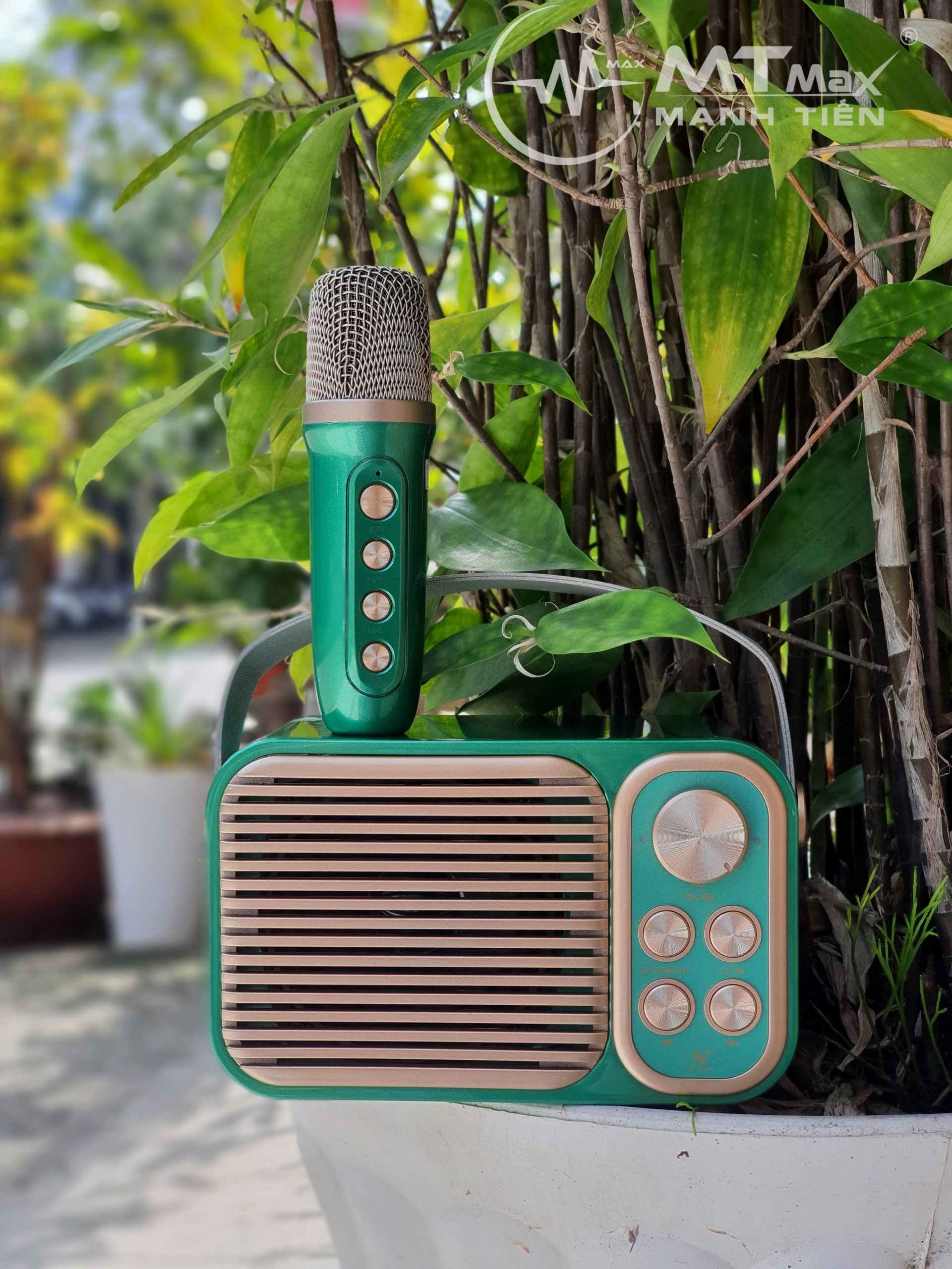 Loa bluetooth karaoke mini YS 103 104 Kèm 1 Mic thiết  kế nhỏ gọn xinh xắn âm thanh hay trầm ấm pin trâu tiện lợi đủ kết nối