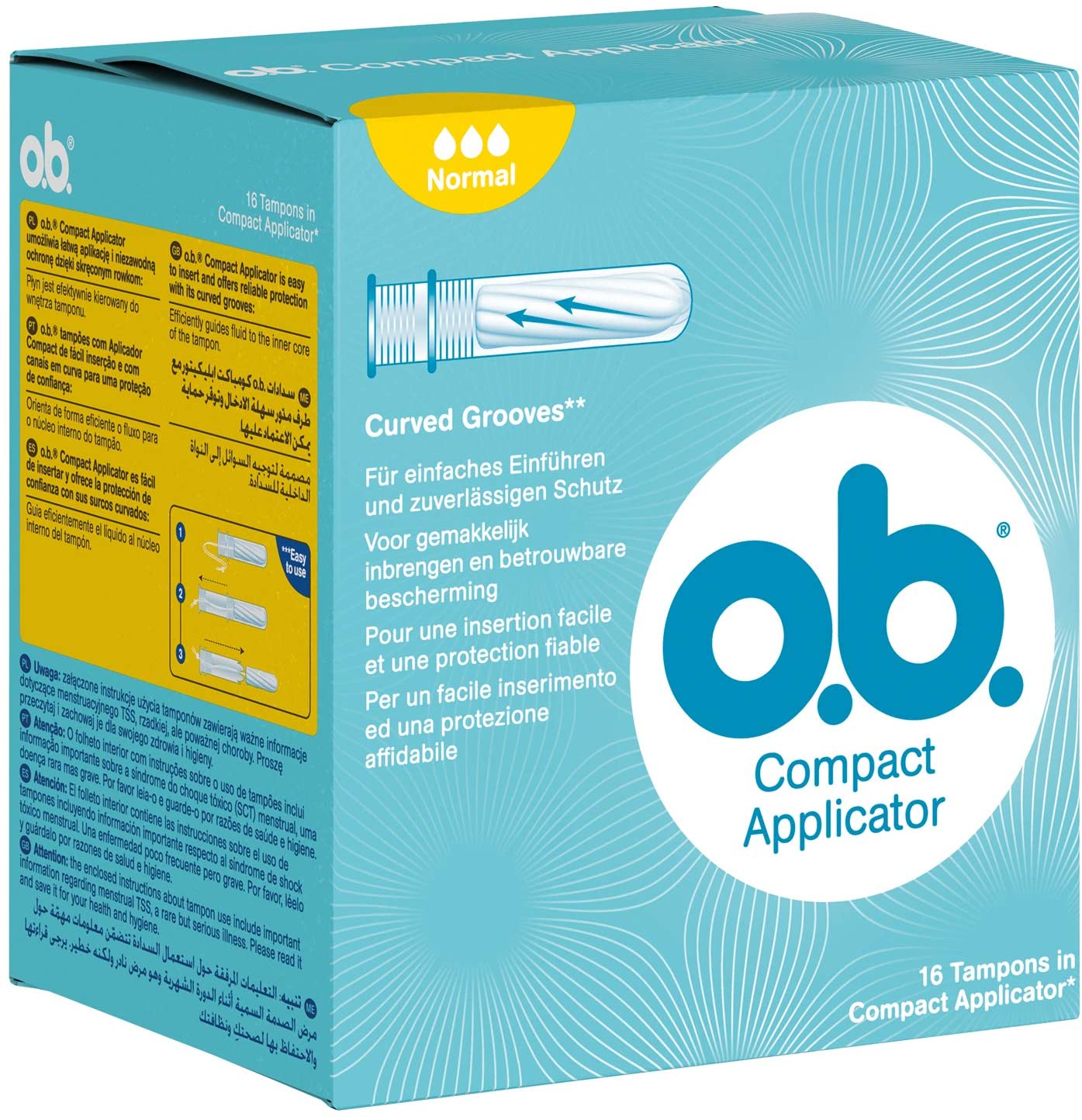 Tampon ob nội địa Đức size normal 16st có ống đẩy ( compact applicator)