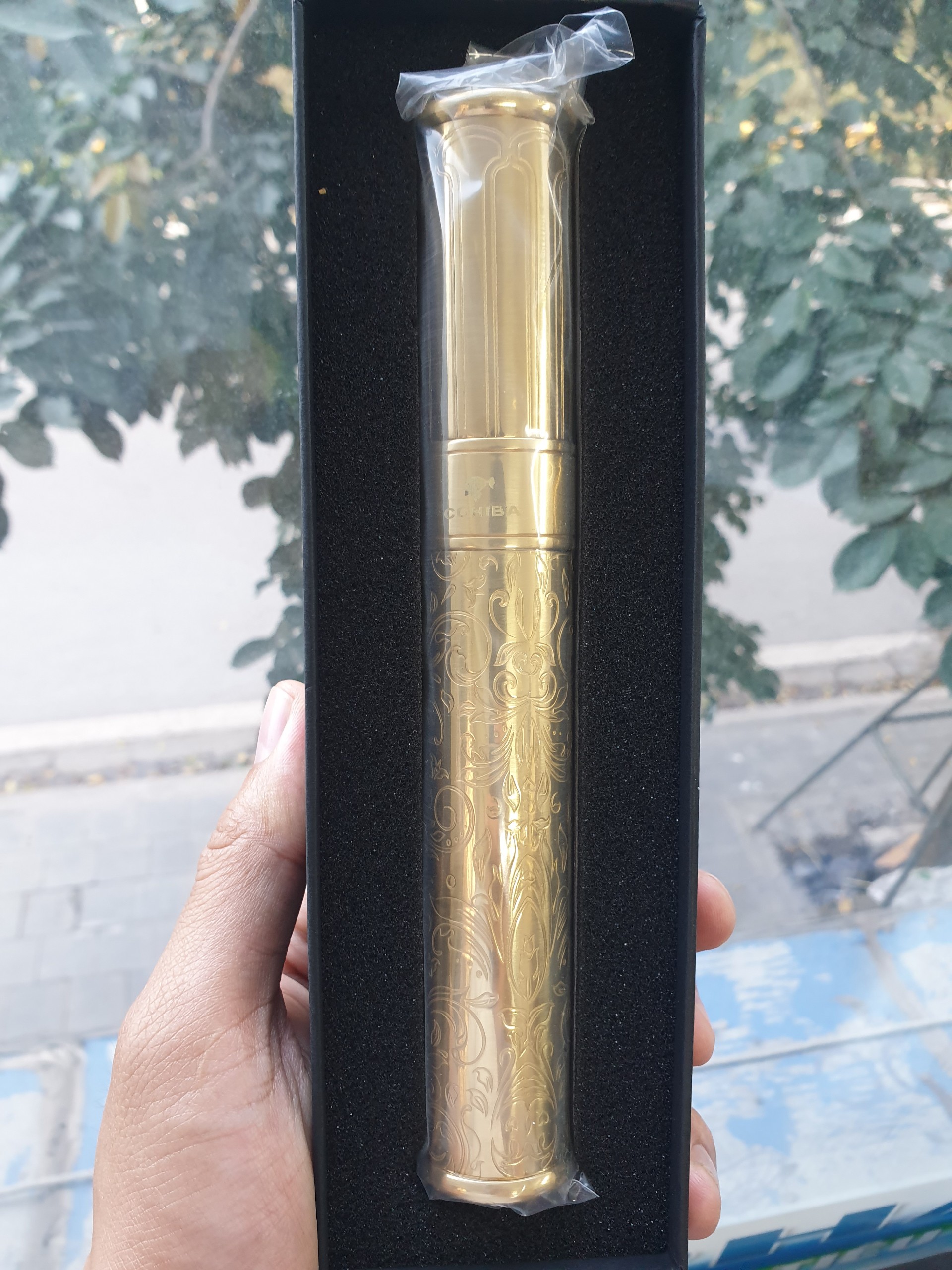 Ống đựng XG 1 điếu màu đồng HB-028