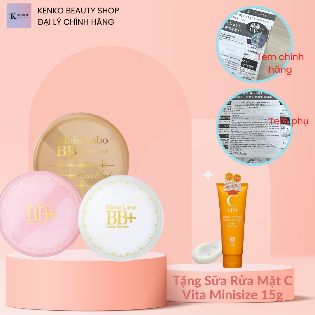 Phấn Phủ MEISHOKU Moist-Labo BB