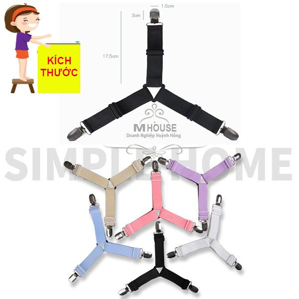 Combo 4 pcs Fasteners Sheet Adjustable Crisscross Bed. Fitted Sheet Straps Straps Suspenders Gripper Storage Holder Fastener Clip