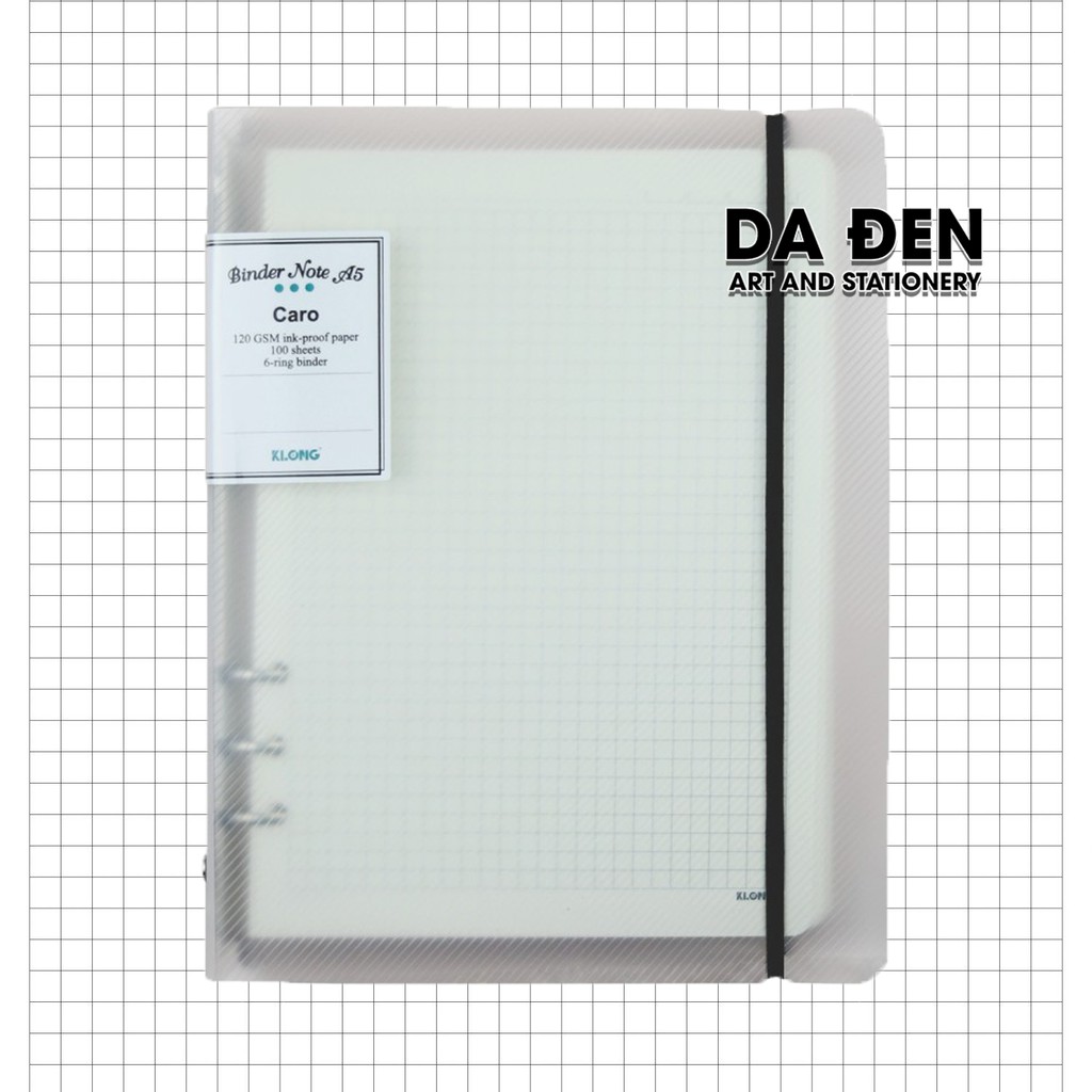 [HCM]KLONG Sổ Caro File Nhựa Kẹp Còng A5 - 100 tờ  MS: 994