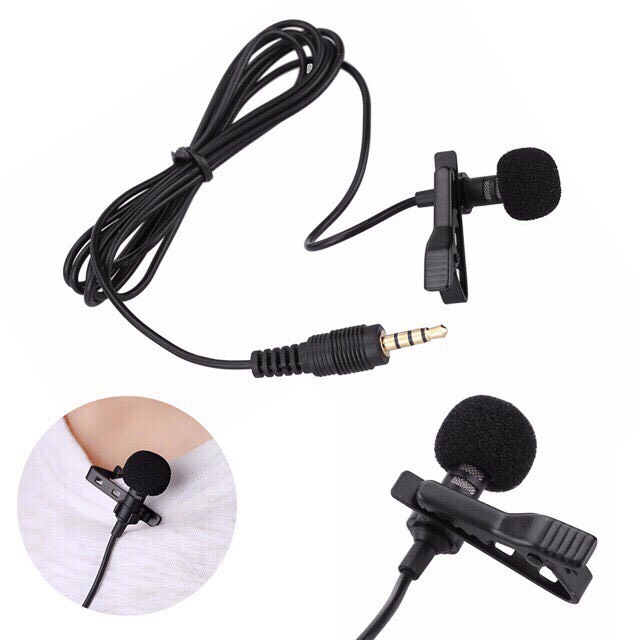 Mic cài áo microphone ghi âm, thu âm cho điện thoại, máy ảnh, laptop , tiện lợi cho quay video và livestream