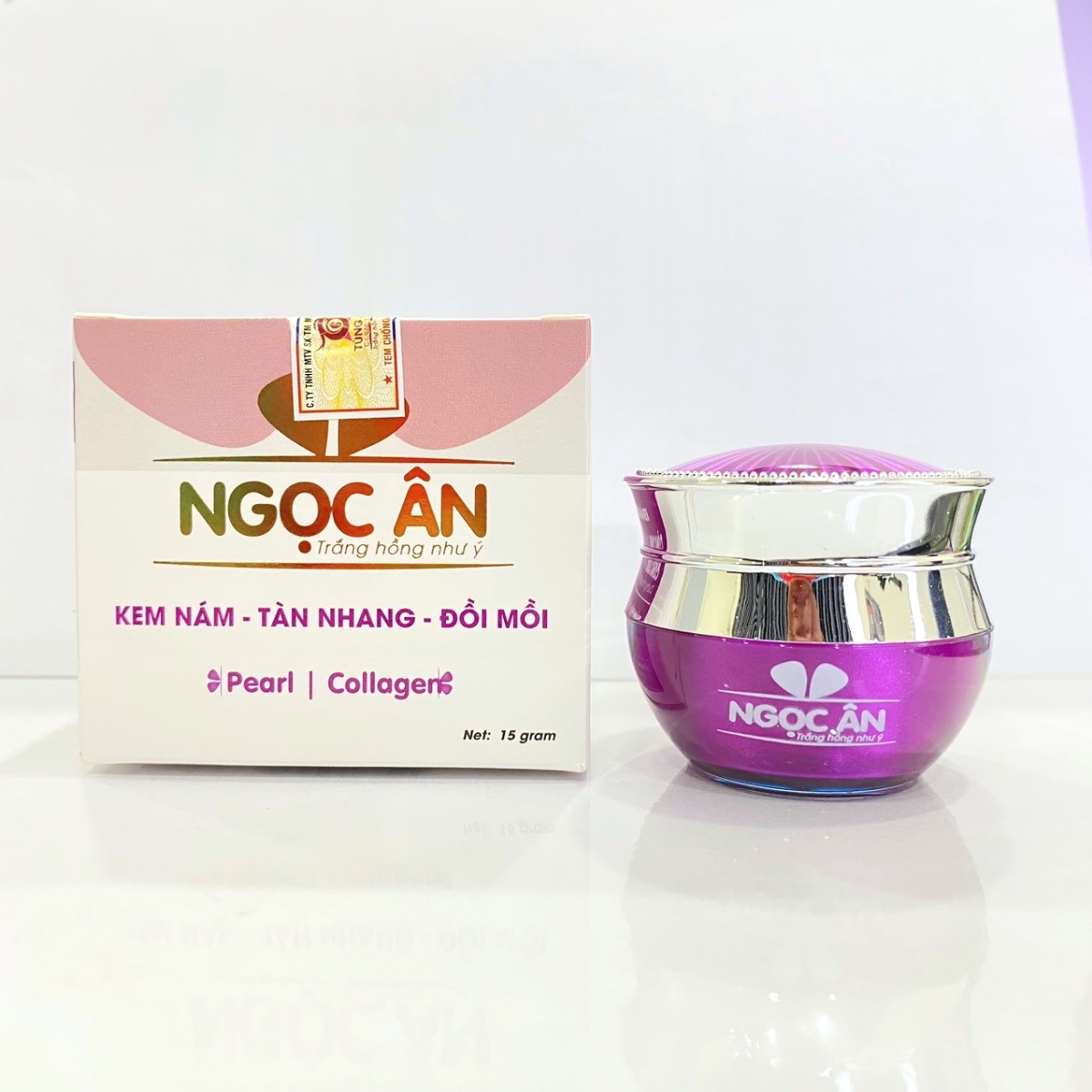 Kem Ngọc Ân - Kem nám tàn nhang đồi mồi 15g màu hồng
