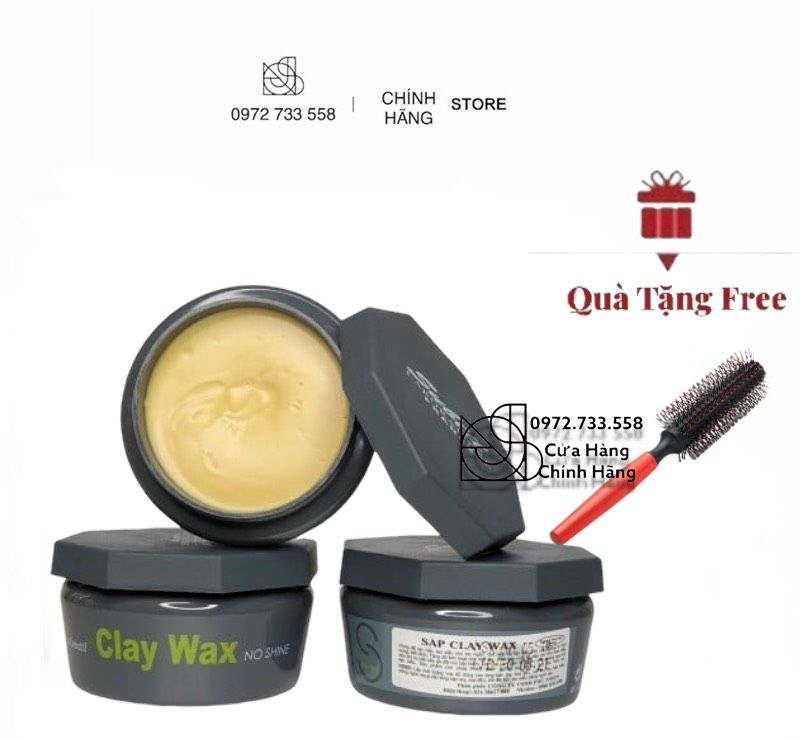 Sáp vuốt tóc subtil clay wax 100ml - tặng lược