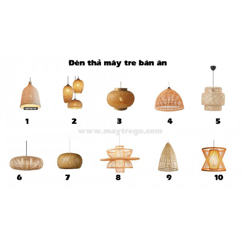 [ HẠ GIÁ ]Đèn thả mây tre đèn tre đèn lồng tre đèn mây tre mã 0035
