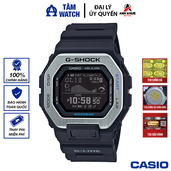 Đồng hồ nam dây nhựa casio g-shock chính hãng anh khuê gbx-100-1dr