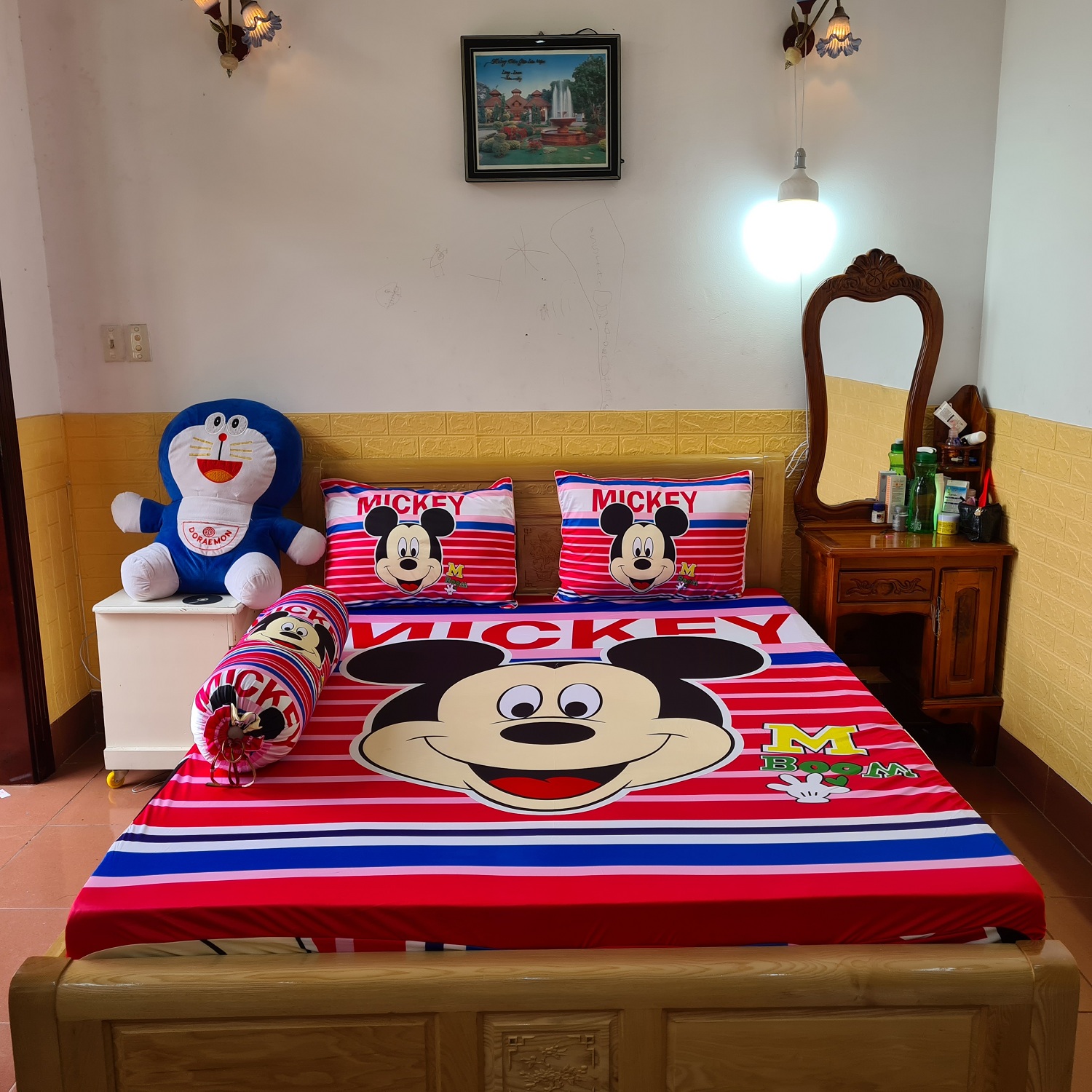BỘ DRAP THUN Ý 5D 4 MÓN 1M6 & 1M8X2M TY62
