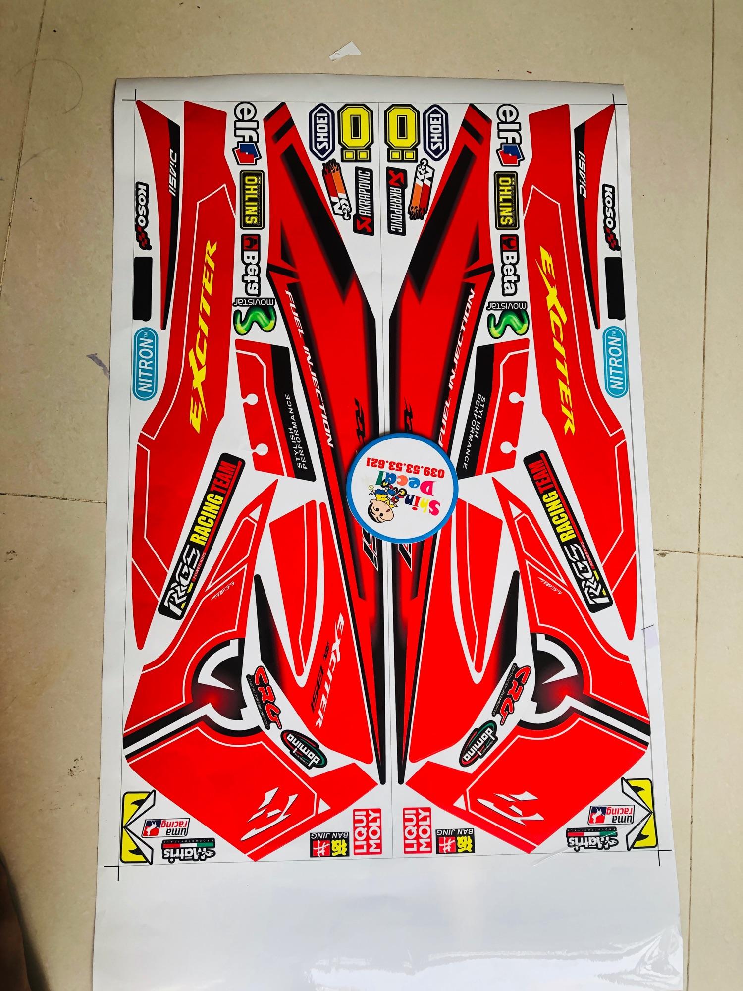 Tem rời exciter 2010 đỏ đen
