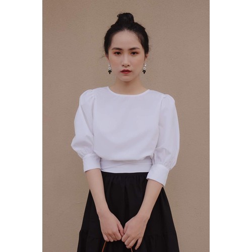 [HCM]ÁO CỔ TRÒN THẮT NƠ SAU