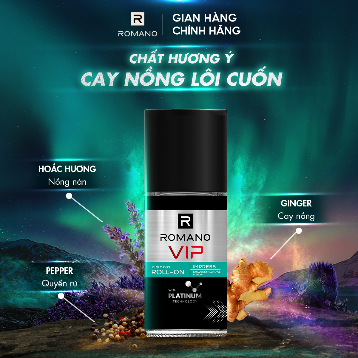 Lăn khử mùi Romano VIP IMPRESS 50ML