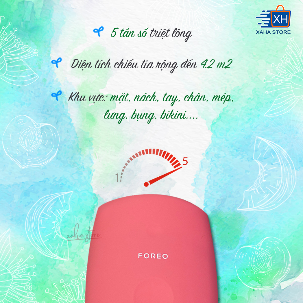 [Hoàn Tiền MAX] Máy triệt lông Foreo Peach - Version 2 - Chuẩn Authentic (Foreo Peach hair removal the second version)