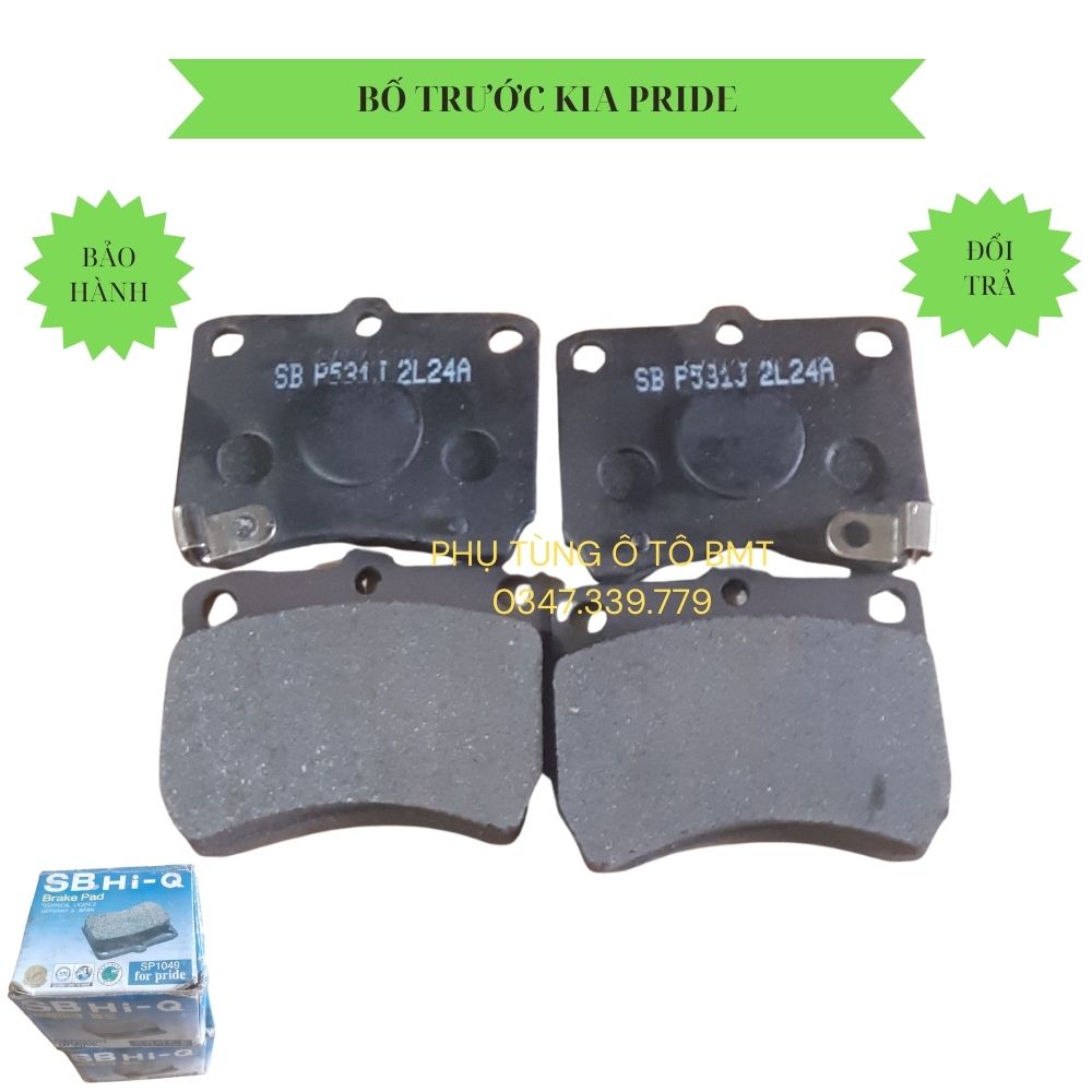 Thanh lý_ Bộ má phanh trước dùng cho Kia Pride , bộ 4 miếng. Hàng Hi-Q