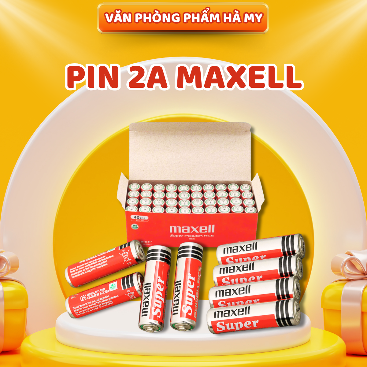 Vỉ 4 Viên Pin 2A 1.5v Maxell R6P(AR)4P Super Power ACE Chính hãng Maxell