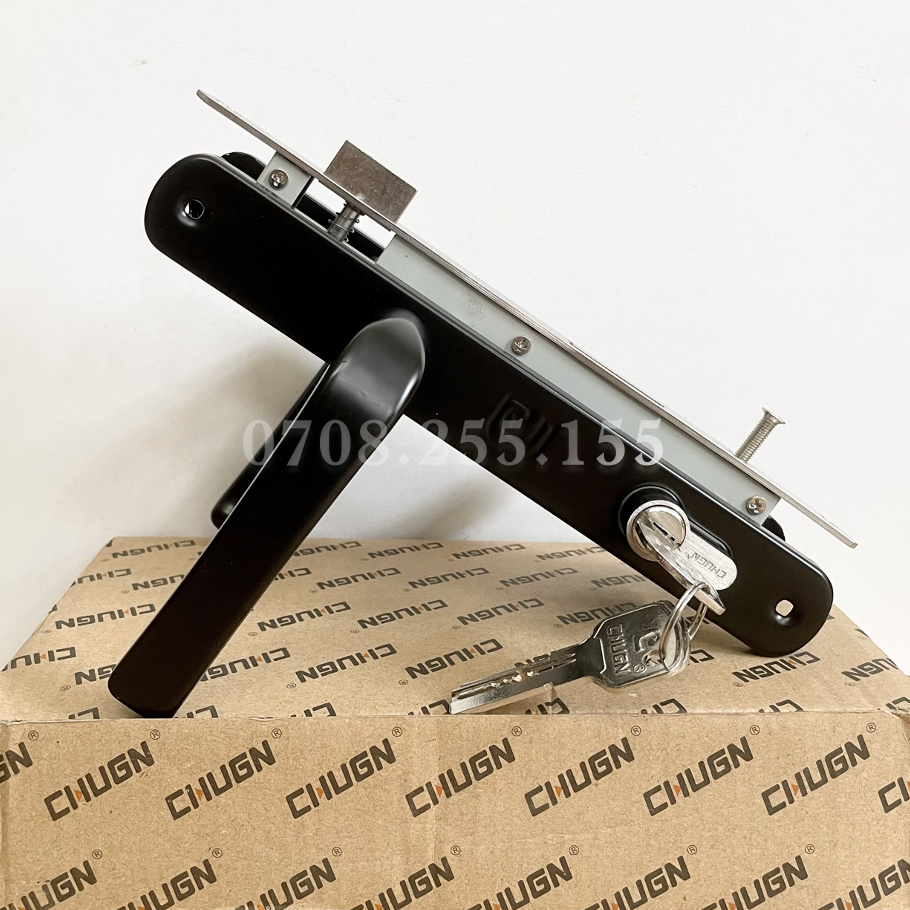 Khoá tay gạt cửa nhôm chugn lắp hệ việt pháp 4400, cửa nhôm hệ 700
