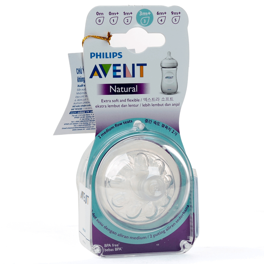 [FREESHIP] Núm ti silicone Philips Avent Natural cho bé