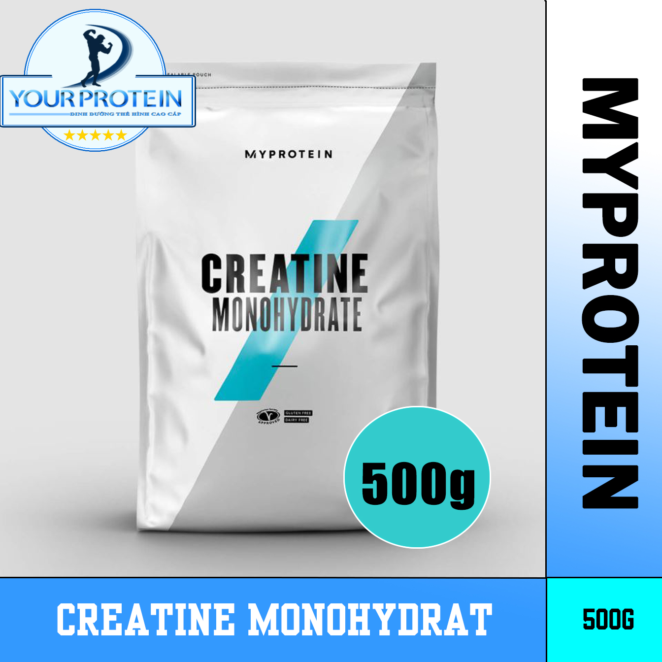 Myprotein Creatine Monohydrat 500g vị Tropical  BBE 9 2023