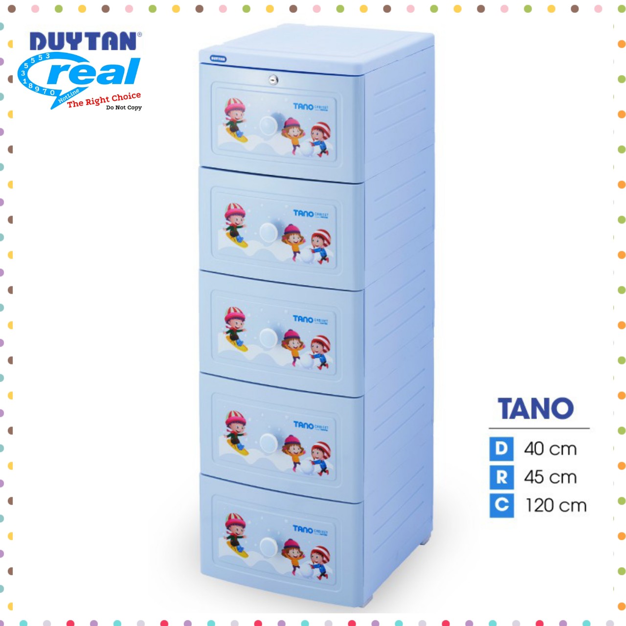 [HCM]Tủ nhựa duy tân TANO 5 Tầng , Có Bánh Xe Di Chuyển Tiện Lợi