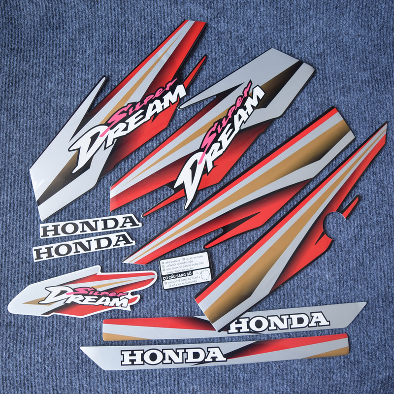 [HCM][CHUYÊN TEM DREAM] TEM DÁN XE SUPER DREAM 3 LỚP CAO CẤP (MÀU BẠC)