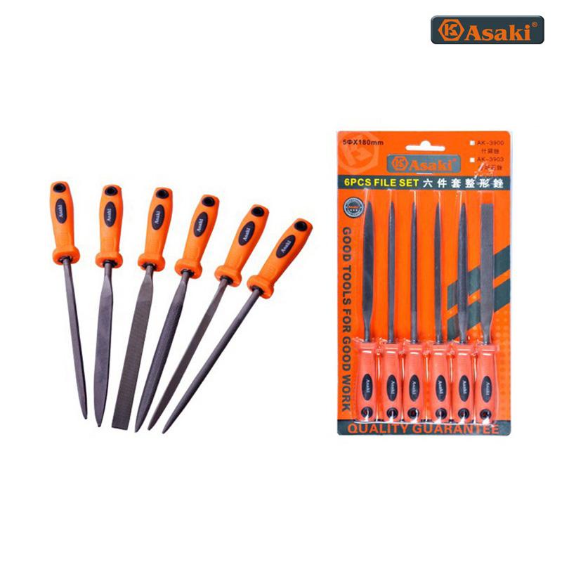 Bộ 6 giũa sắt 5x180mm Asaki