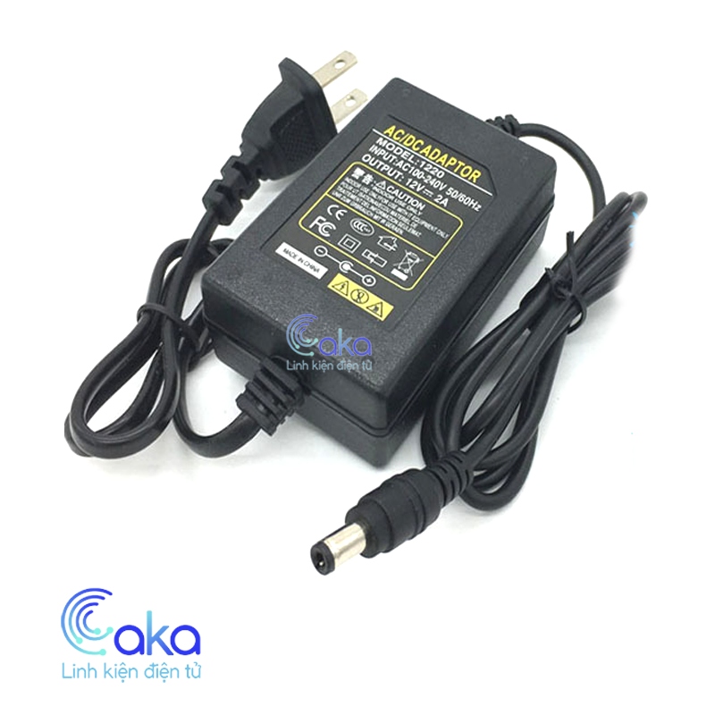 Nguồn Adapter 12V 2A Có Đèn - Cung Cấp Nguồn Ổn Định Cho Camera, Đèn LED, Màn Hình LCD