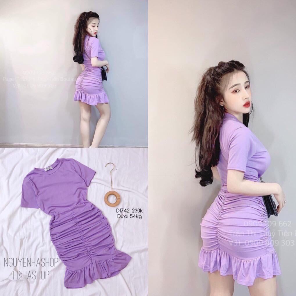 Đầm Thun Cotton Nữ Đuôi Bèo Cực HOT