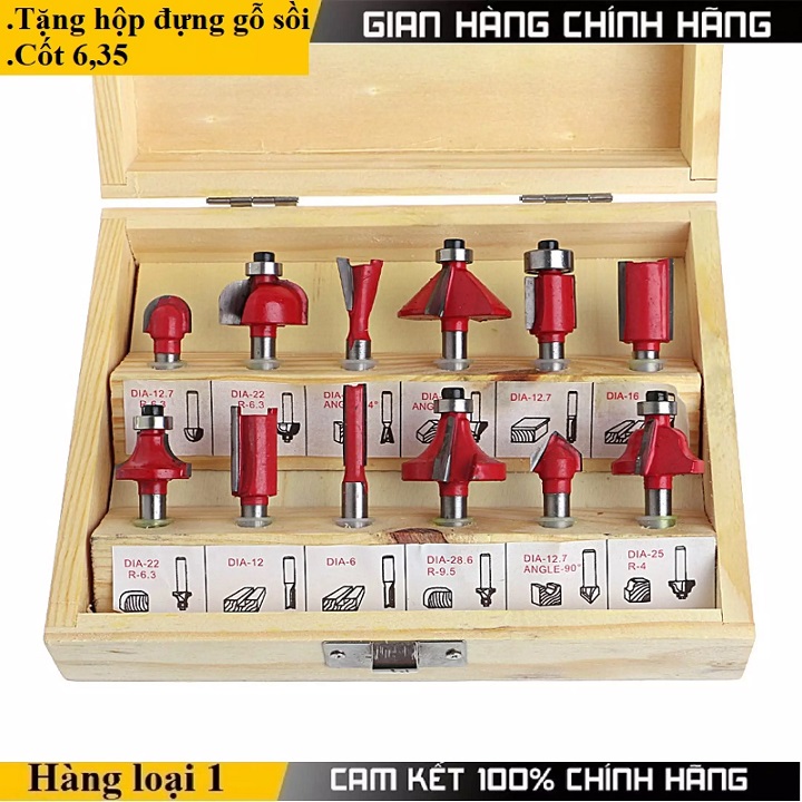 Mũi phay gỗ 6,35