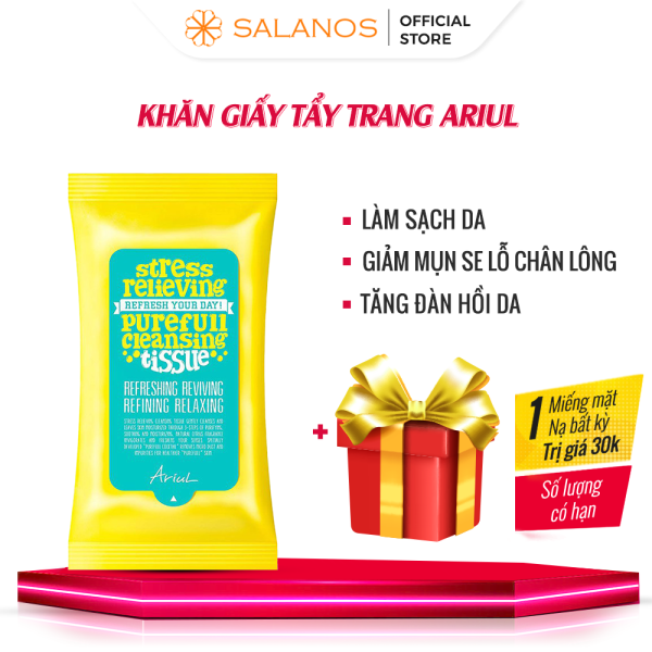 Khăn tẩy trang hàn quốc làm sạch dưỡng ẩm giúp thư giãn ARIUL SALANO KGSLN01 giá rẻ