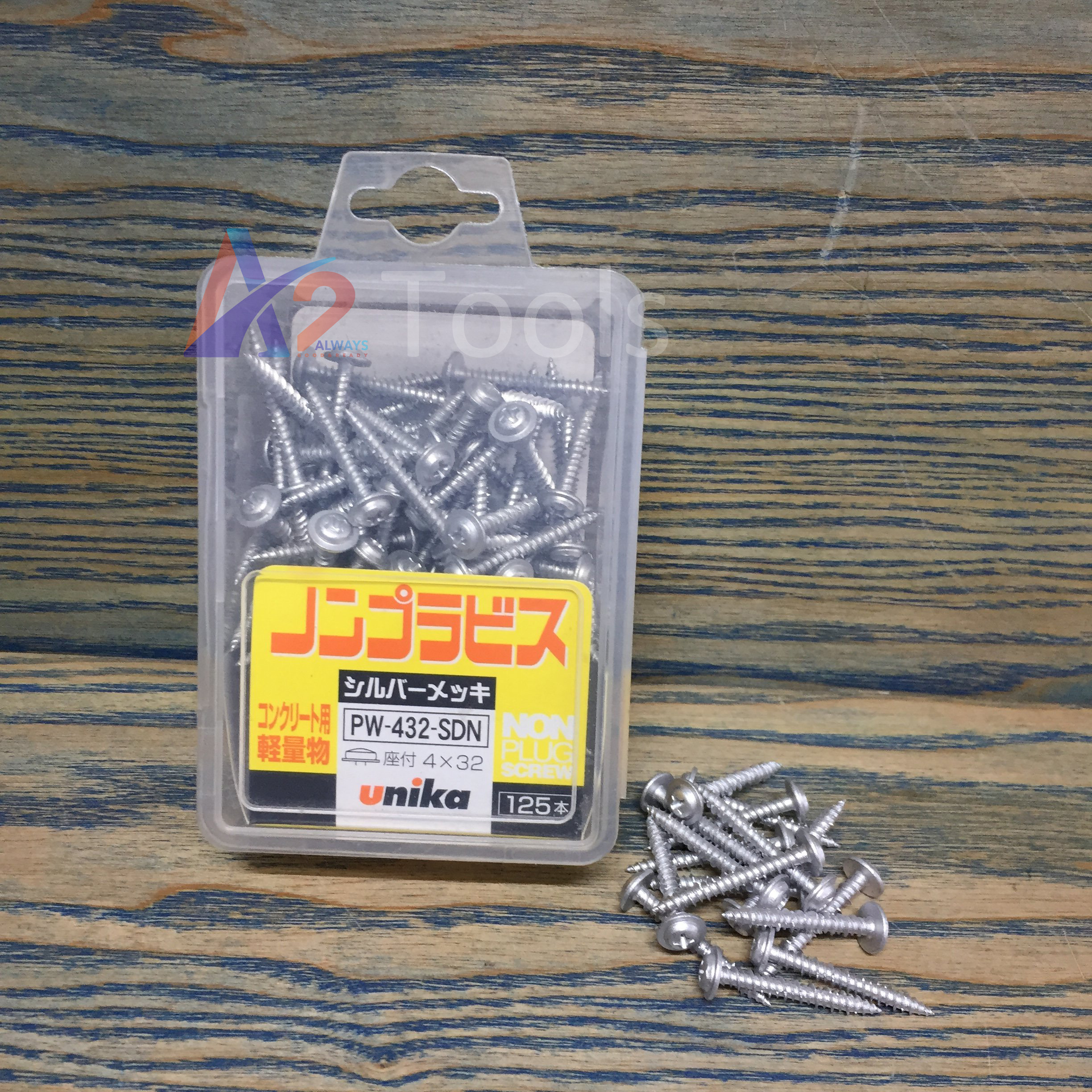 Vít bê tông 4mm đầu nón vành Unika PW432 (không cần dùng tắc kê nhựa)