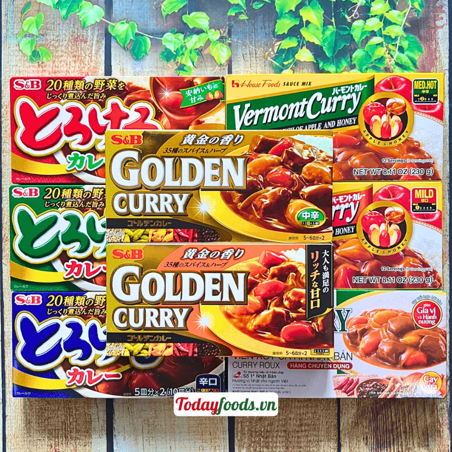 Viên Cà Ri Nhật Java Curry | Golden Curry vị Cay Vừa / Mặn Ngọt (hộp 5-6 phần ăn) (Viên nấu cà ri)