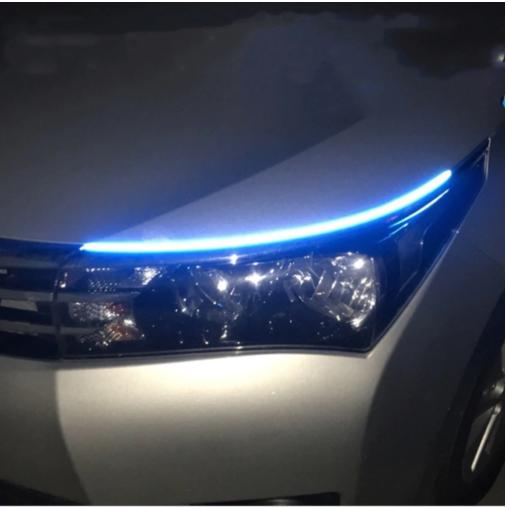 Euro Quality - Đèn Led viền mí trang trí ô tô gắn ngoài 2 tông màu siêu mỏng Day Light (2 dây trắng 60cm)