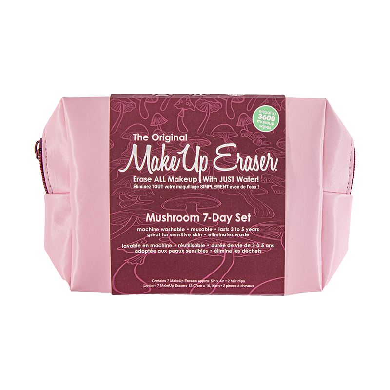 Set mini khăn tẩy trang và tẩy da chết siêu mềm mịn MakeUp Eraser Mushroom