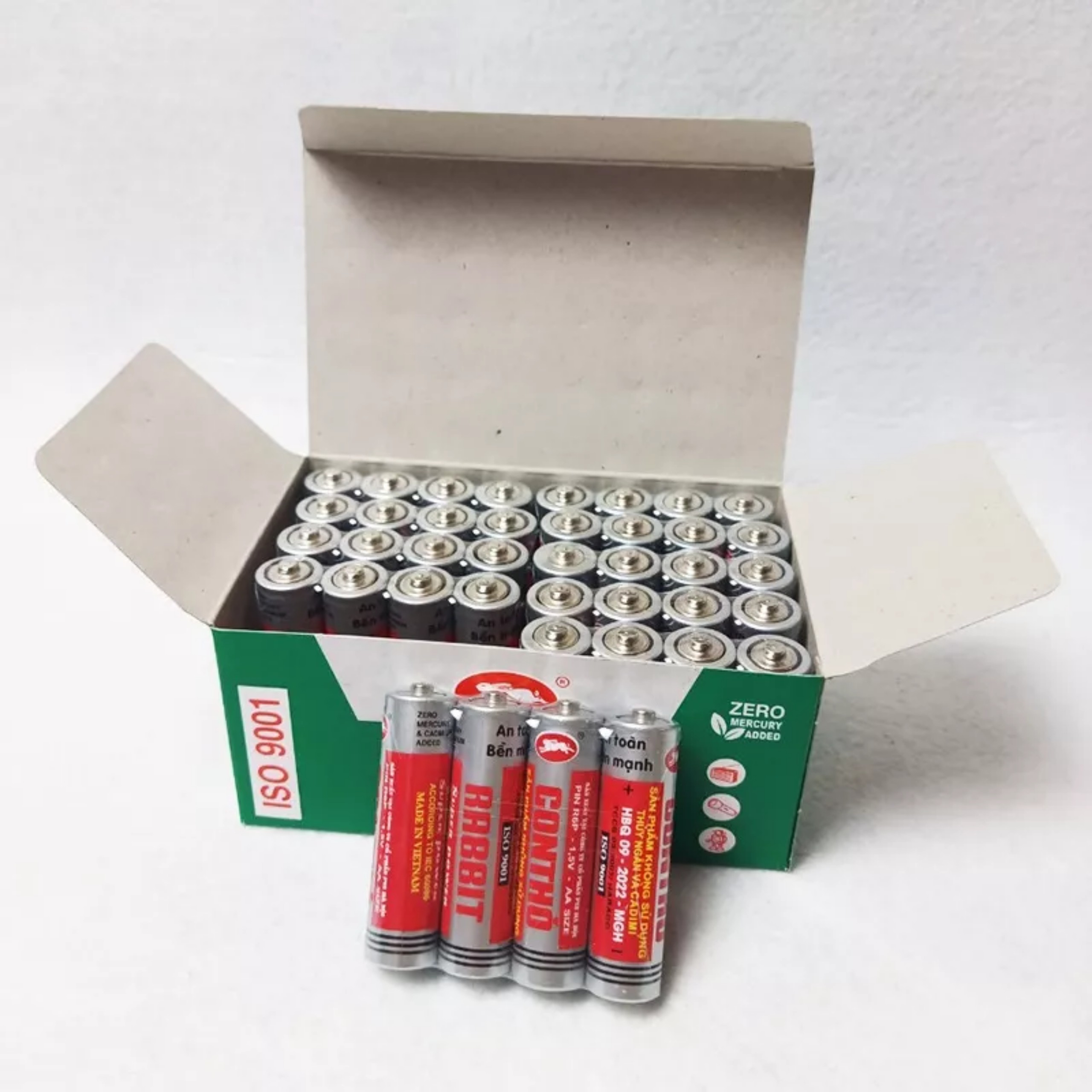 Pin CON THỎ AAA, AA  40 viên (Pin AA to hơn AAA)