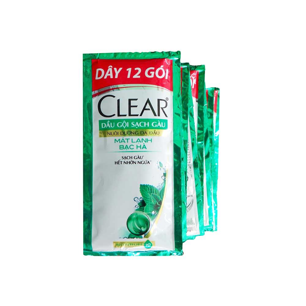Dầu Gội Clear Bạc Hà Dây 12 Gói