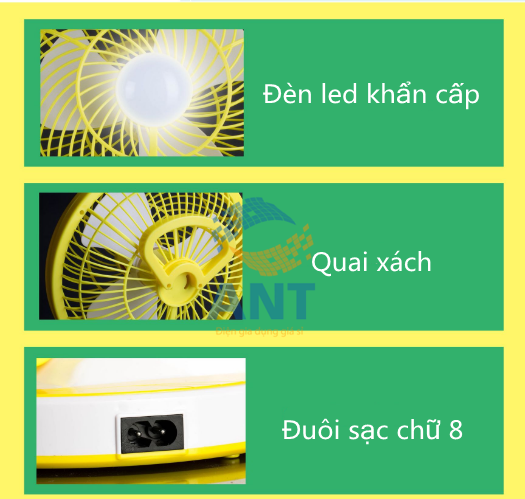 Quạt sạc điện kiêm đèn pin Mini Fan M-5580