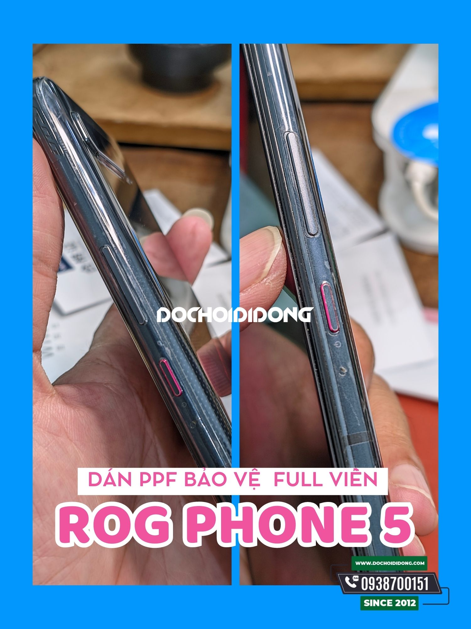[HCM]Miếng dán PPF Hydorgen Asus Rog Phone 5 / 5 Ultimate trong nhám đổi màu cao cấp