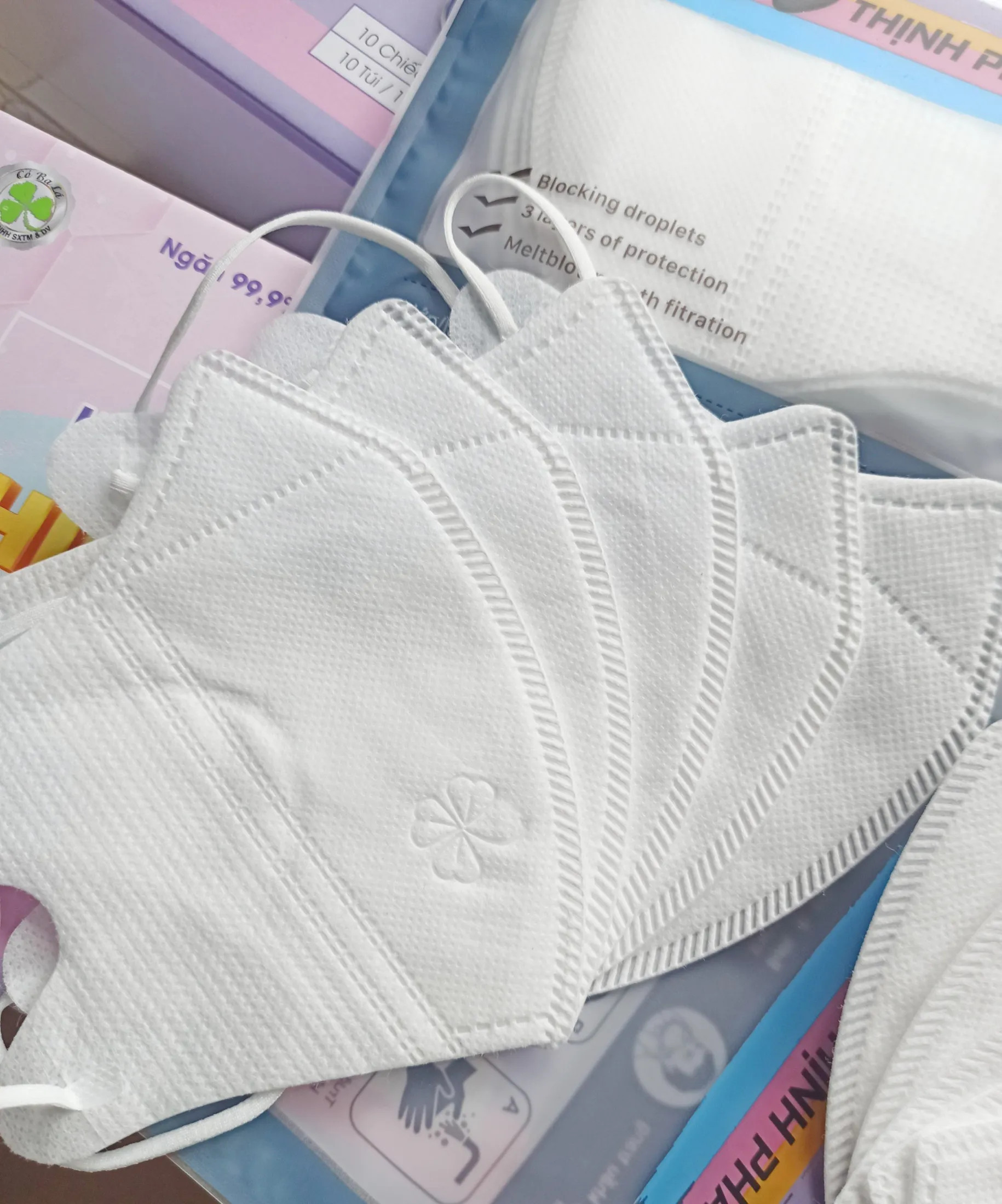 Thùng 300 chiếc khẩu trang 5d Thịnh Phát 3 lớp kháng khuẩn