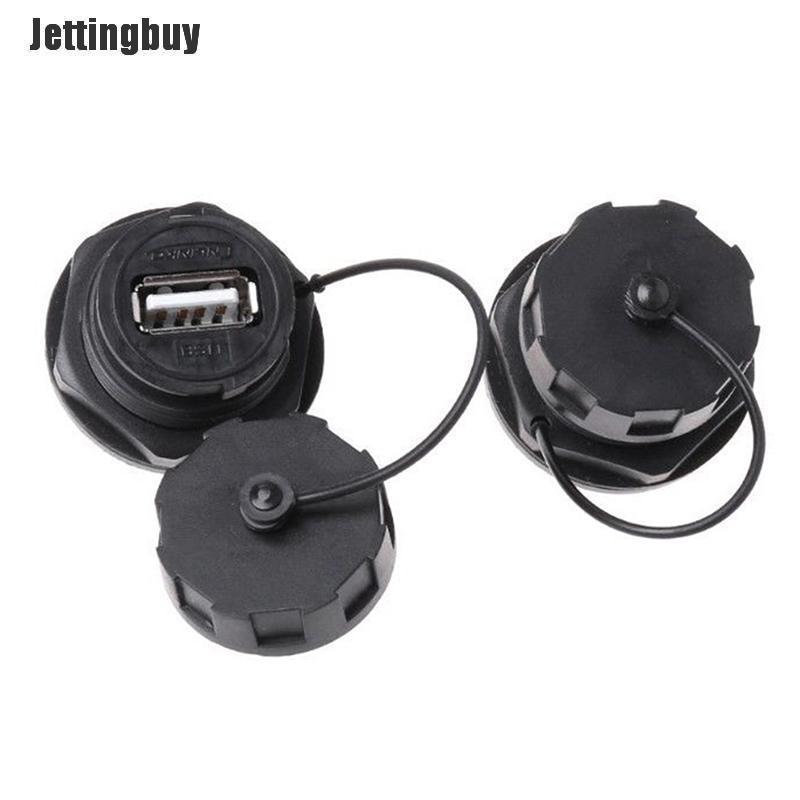 Jettingbuy USB Female Socket Plug Panel Mount Adapter USB 3.0 Waterproof Connector IP68 U1:USB 2.0