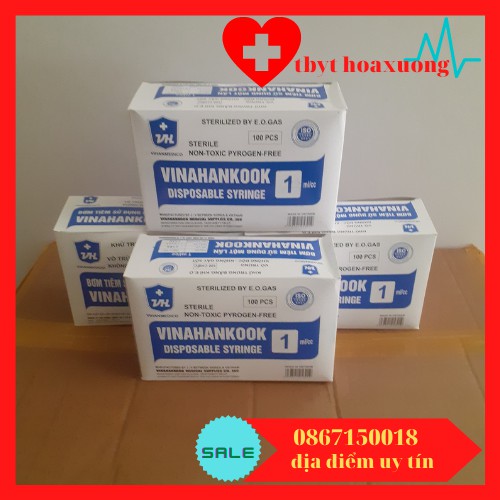 [giá tốt]Bơm Tiêm Vinahannkook 1ml ( Hộp 100 )
