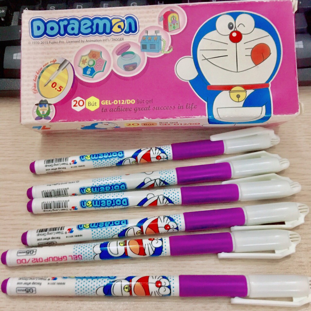 Bút gel thiên long gel-012 doraemon màu tím sukado