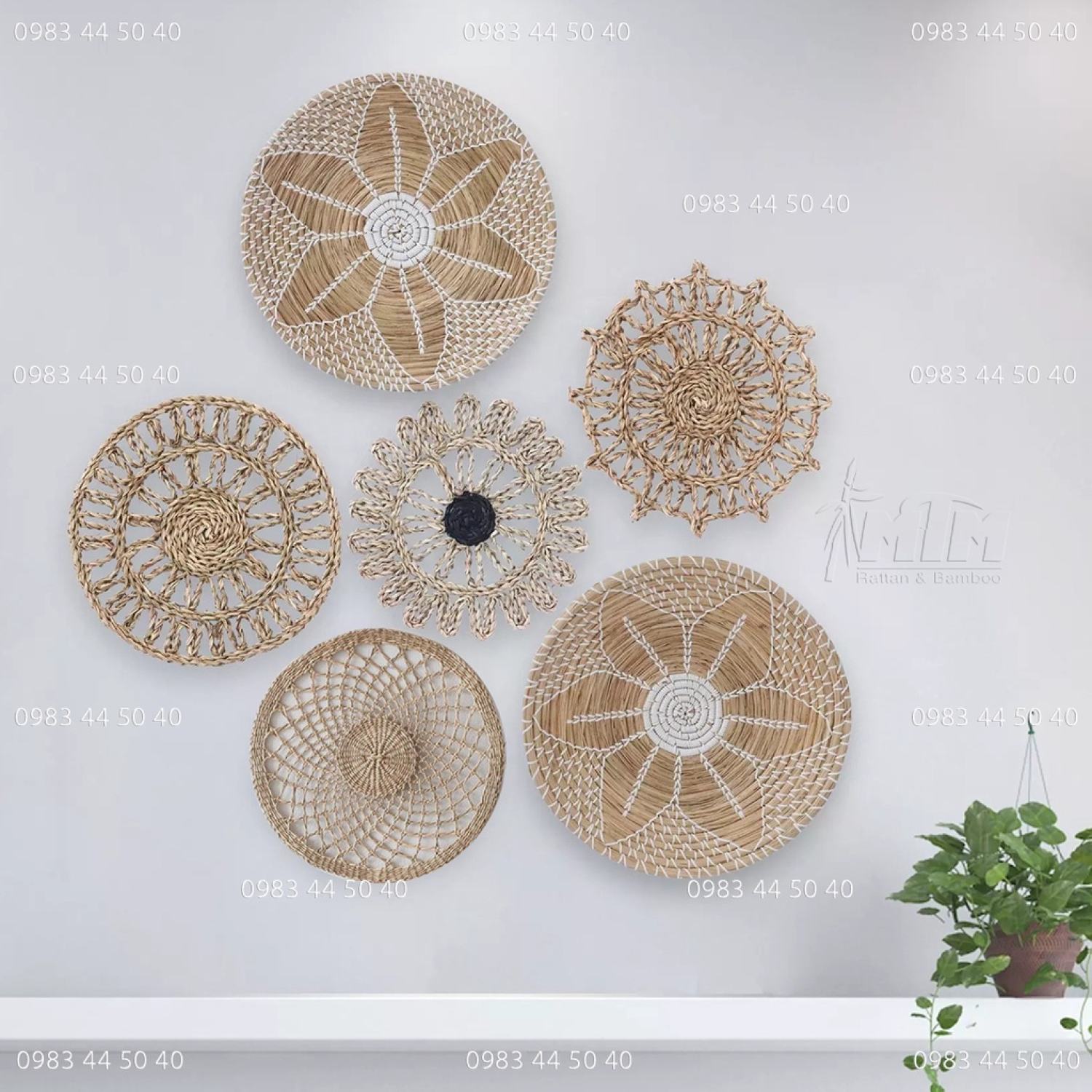 Thảm cói l Tấm lót hoạ tiết - Trải bàn, decor, trang trí tường