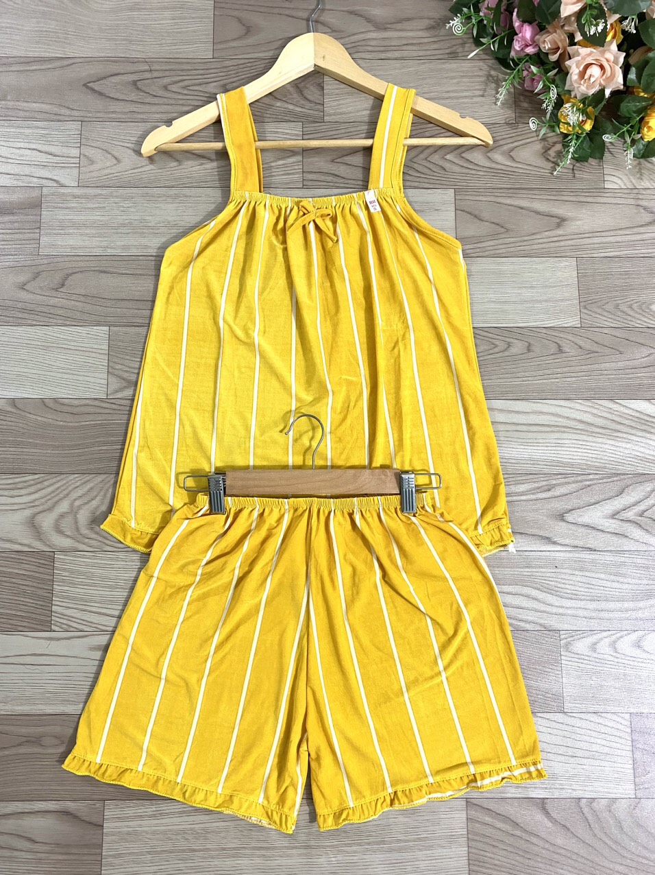 [2 SIZE 45-60KG TÙY CHIỀU CAO] SET BỘ NGỦ THUN LẠNH ĐÙI KẺ THỜI TRANG