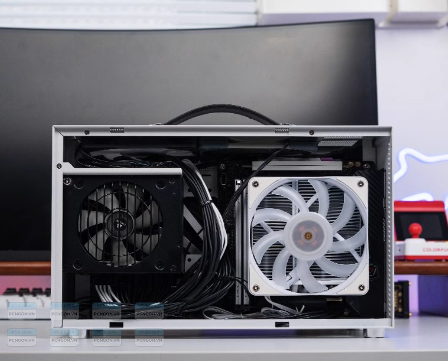 [PCNGON] Vỏ case máy tính Mini ITX Shiny Snake S400 - Trắng (Type C, Riser 3.0)