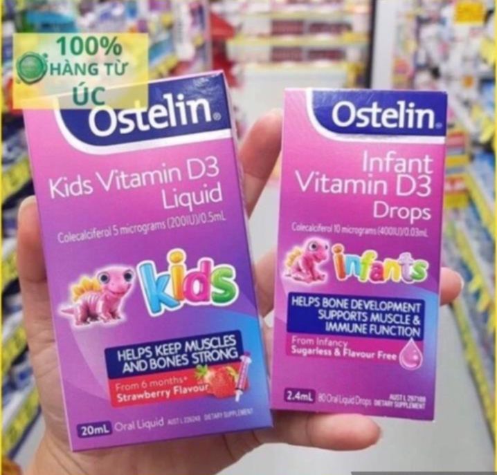 Ostelin D3 Kid Liquid 20ml/Infant Drops 2.4ml cung cấp vitamin d3 -𝗕𝗘𝗘𝗛𝗢𝗨𝗦𝗘